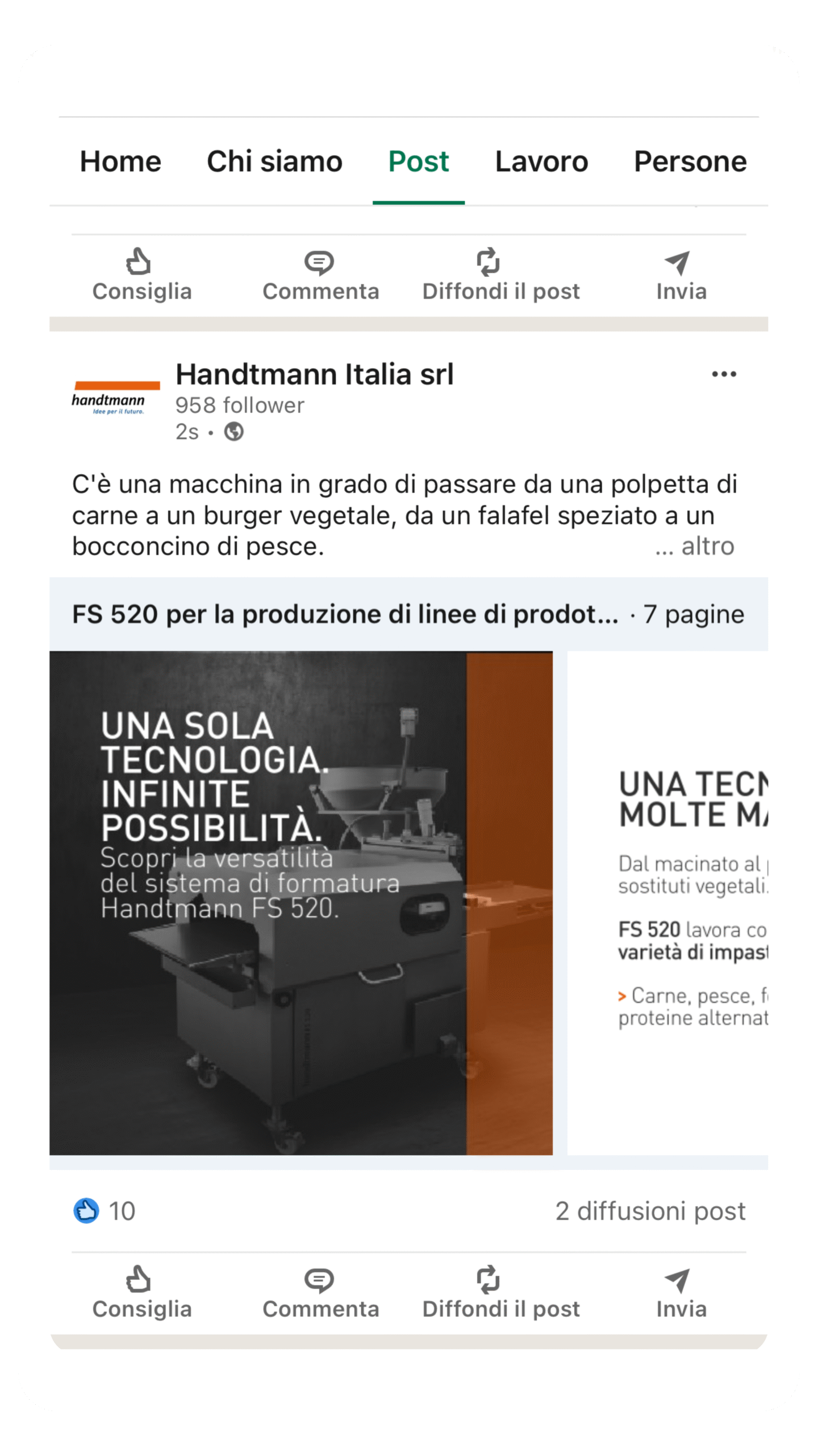 Social Handtmann - Pagina Linkedin