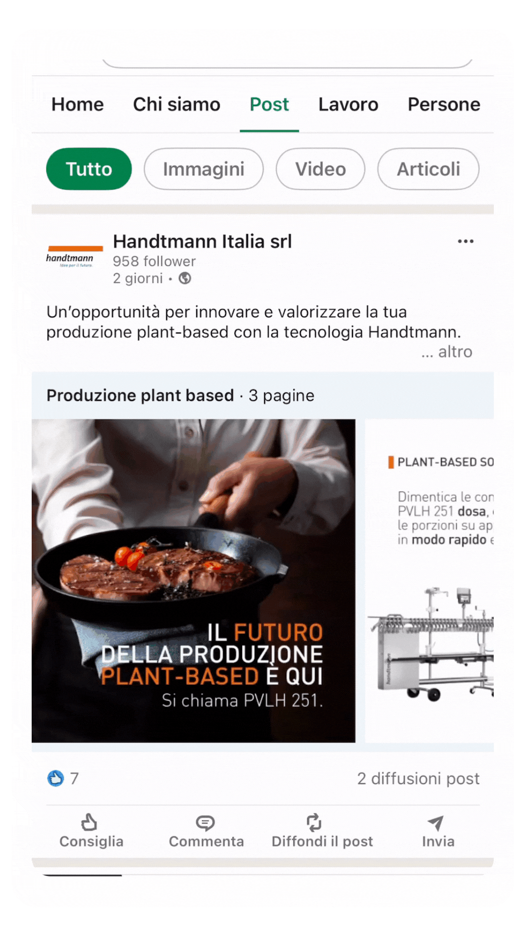 Carosello Linkedin Handtmann